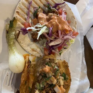 Queso Berria Taco and Fish Taco