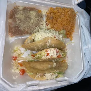 #9 Taco Plate.  I like their thin crispy shells. Quick and easy taco plate when I need it.