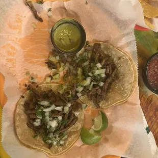 2 of 3 Street Tacos!!