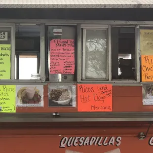 Menus. truck.