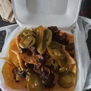 Small fajita nachos