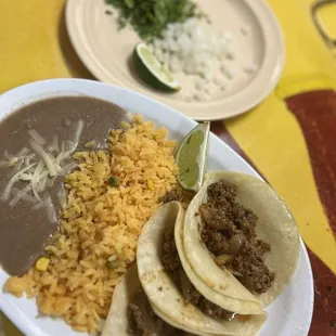 Beef tacos