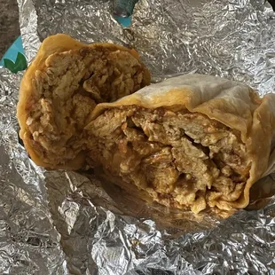 Chorizo breakfast burrito
