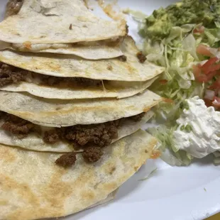 Ground beef quesadillas