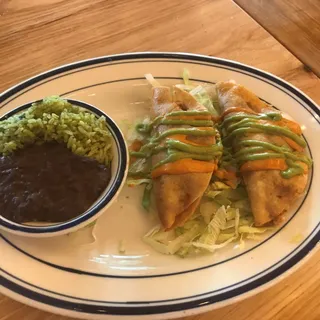 Soyrizo & Vegan Cheese Taco Dorado