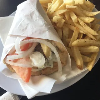 Beef Souvlaki Pita Wrap