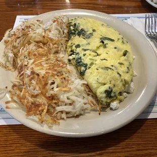 Spinach and Feta Omelet. Amazing taste!