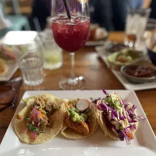 Fish taco, chicken taco, and pork taco. I traded with my friends. My favorite is fish. This place offers the best Mexican! I love it.