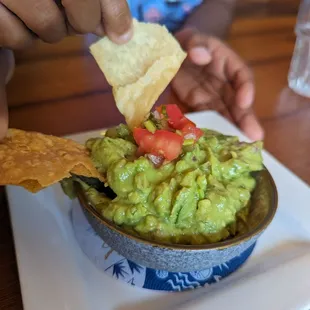 Guacamole and chips