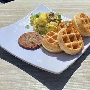 food, waffles