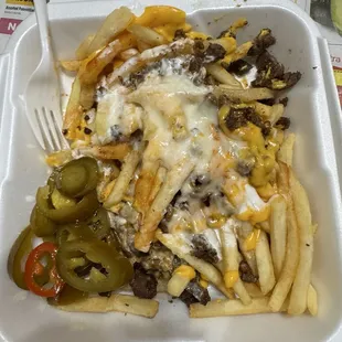 Fries with jalepenos!