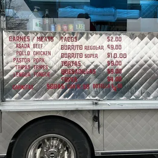 El grullito menu