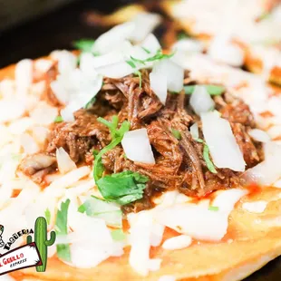 a close up of a taco