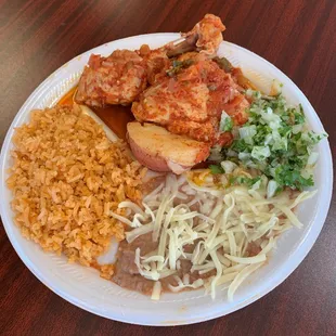 comb chicken in red salsa
