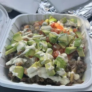 Carne asada nachos