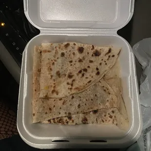 the inside of a styrofoam container