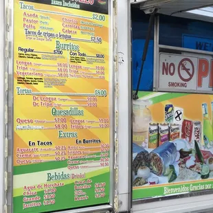 the menu