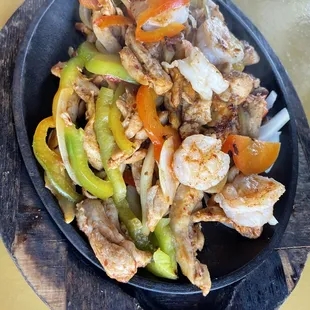 Chicken with shrimp skillet