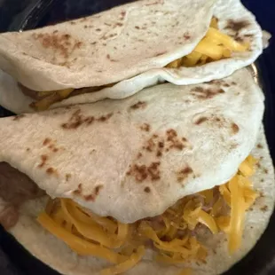 Bean &amp; cheese tacos