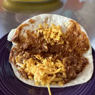 Carne Guisada with cheese. Delicious