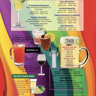 a poster of drinks and drinks