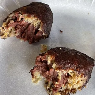 Banana empanada with frijoles