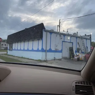 outside