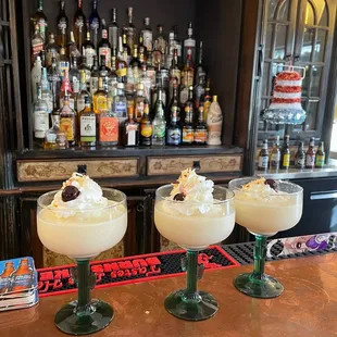 three glasses of tequila