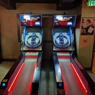 Pay to play Ski ball, one of the few options that costs money.