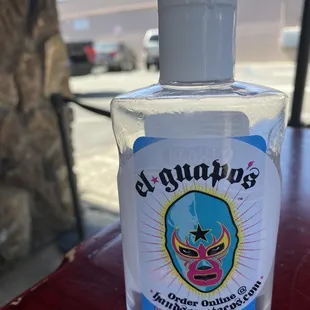 Hand sanitizer avail at each table