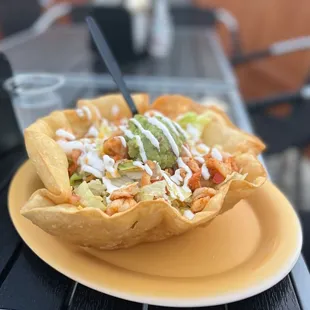a plate of food on a table