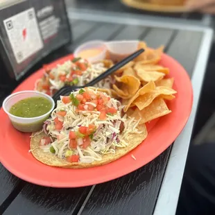 a plate of food on a table