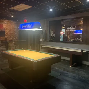a pool table