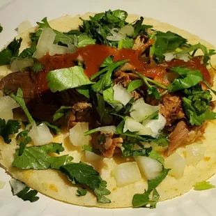 Shredded Goat Meat. Gonna dip this in the broth.