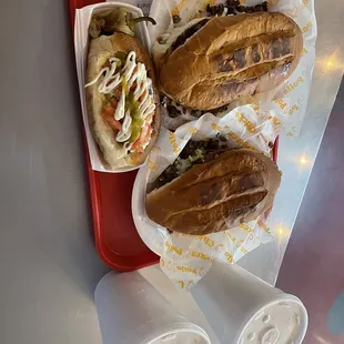 2 horchatas, Sammy dog and two tortas 10/10
