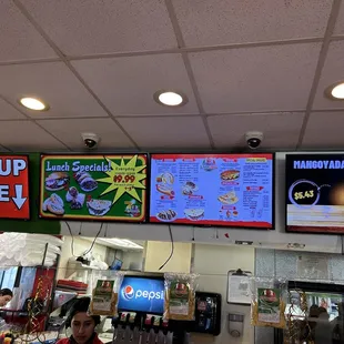 a man in a fast food restaurant