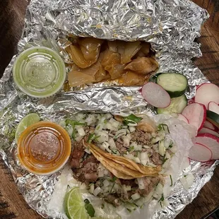 a plate of mexican food