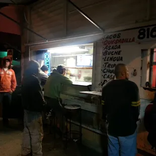 Walk up window and bar seating only.