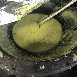 Smoking hot avocado sauce