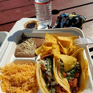 Tacos al Pastor plate! $9.00