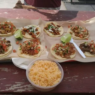 Tacos and side of rice (from our first visit)