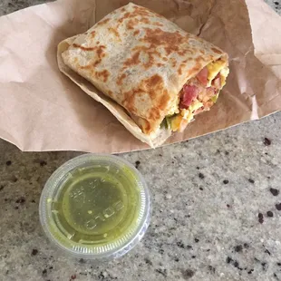 Only 1/2 shown: great value and one of the better cart breakfast burritos.