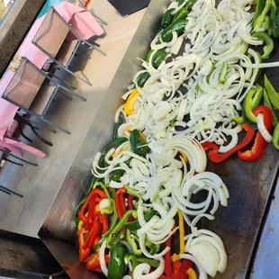 Veggies for veggie tacos