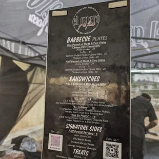 Their menu on 2/4/24