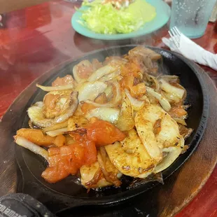 Shrimp fajitas