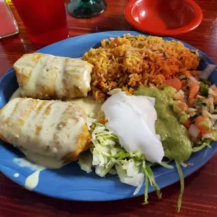 Chicken and Beef Chimichanga