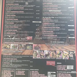 Menu as of 10/2/20