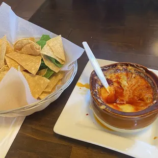 Cheese dip with chorizo