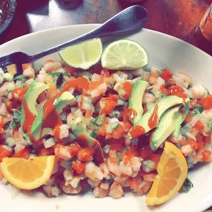 Shrimp Ceviche Tostada