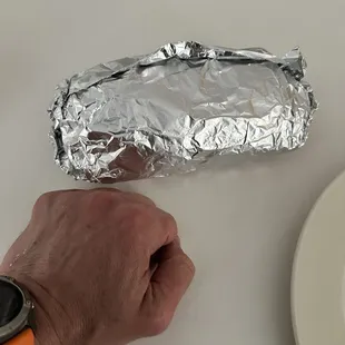 Size perspective.  Big burrito.